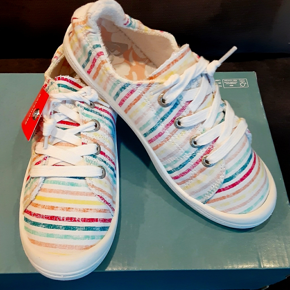 Girls' Roxy Bayshore striped shoes/sneakers 4